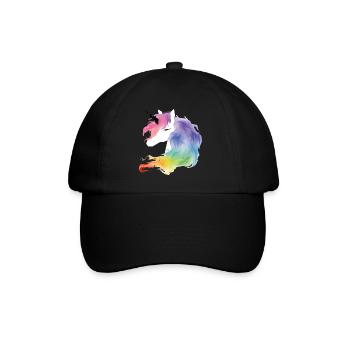 Unicorn - Baseballkappe - Schwarz/Schwarz - Vorne