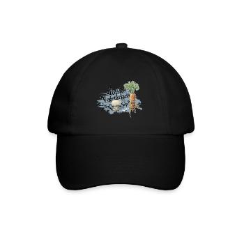 shirt motiv vegetable stop vegetarians blue marrow - Baseball Cap - black/black - Front