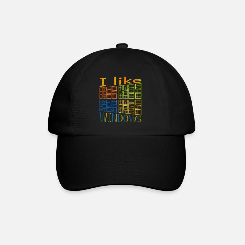 I like Windows - Baseballkappe - Schwarz/Schwarz