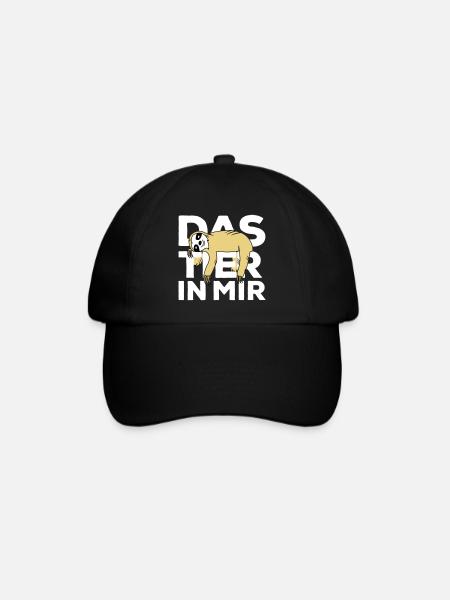 Raise the animal in me Faultier - Baseball Cap - black/black