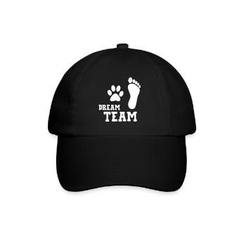 Dream Team drôle de chien T-shirt - Casquette classique - noir/noir - Devant