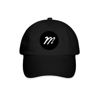 m in the circle black - Baseball Cap - black/black - Front