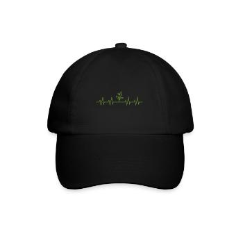 Idée cadeau fleuriste jardinier plante coeur - Casquette classique - noir/noir - Devant