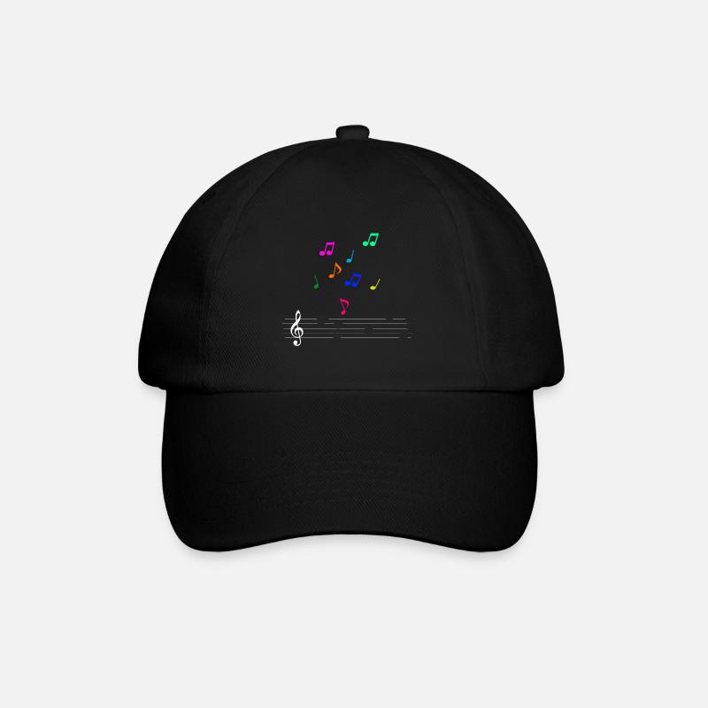 Noten - Baseballkappe - Schwarz/Schwarz