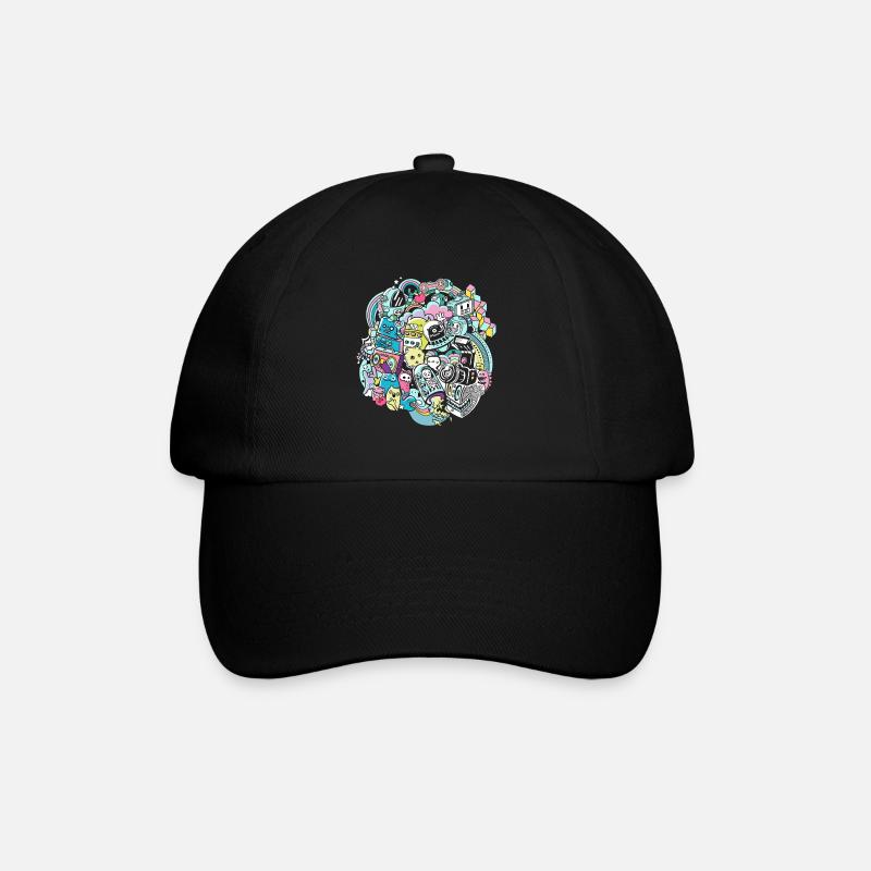 Graffiti city - Baseball Cap - black/black