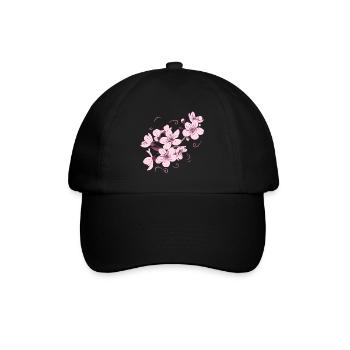 Fleur japonais cadeau cool - Casquette classique - noir/noir - Devant
