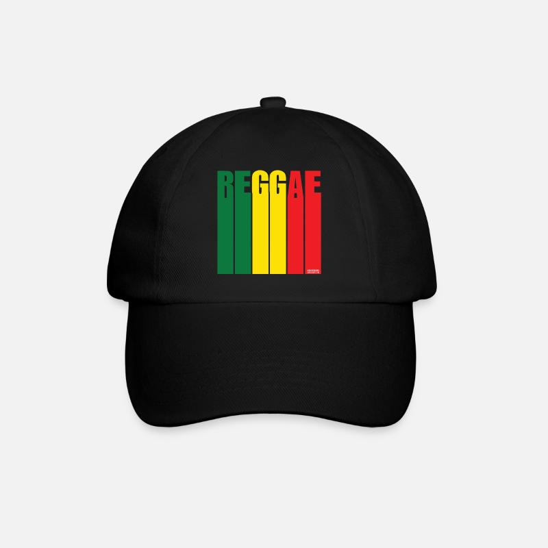 Reggae Color Block Banner - Baseball Cap - black/black