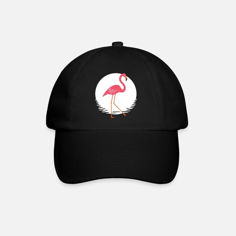Flamingo - Baseballkappe - Schwarz/Schwarz