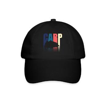 Retro Carp Carp Angler Fisherman - Baseball Cap - black/black - Front