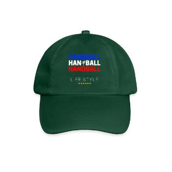 HANDBALL Life Style Blau Weiß Rot - Baseballkappe - Flaschengrün - Vorne