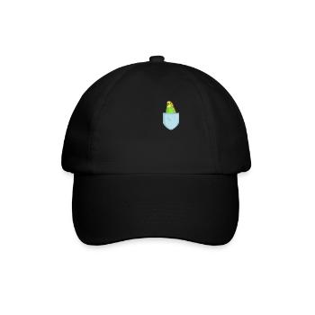 Perruche poitrine poche mignon oiseau animal de compagnie - Casquette classique - noir/noir - Devant