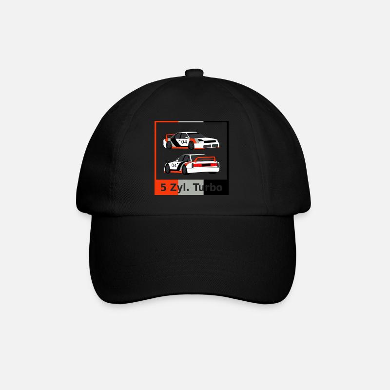 5 Zylinder Turbo - Baseballkappe - Schwarz/Schwarz