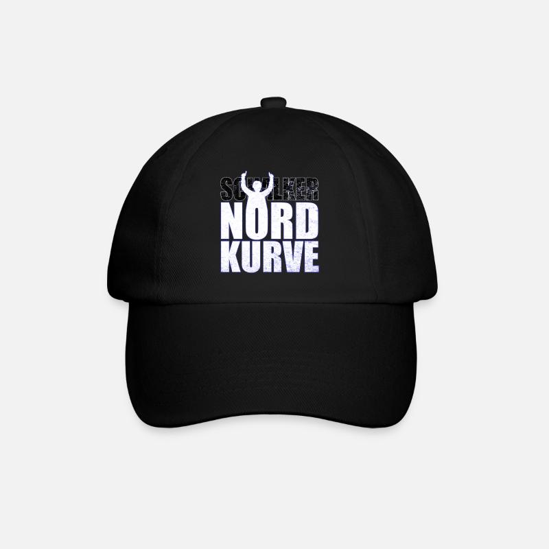 Schalker Nordkurve Schriftzug Geschenkidee - Baseballkappe - Schwarz/Schwarz