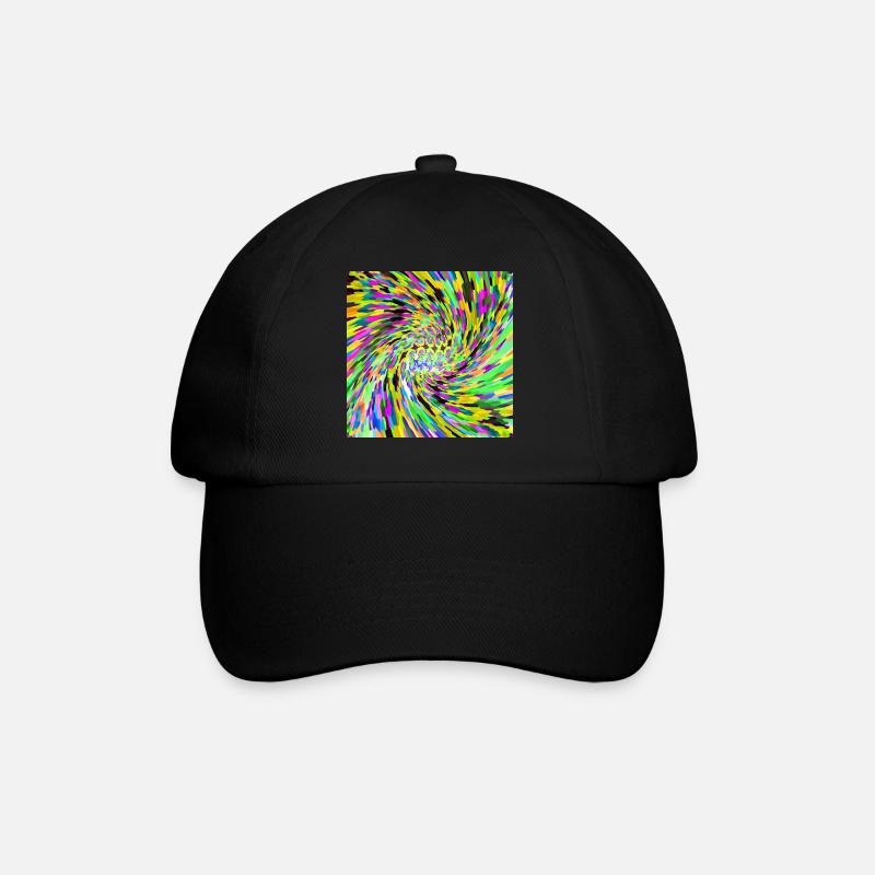 Psychedelic vortex - Baseball Cap - black/black