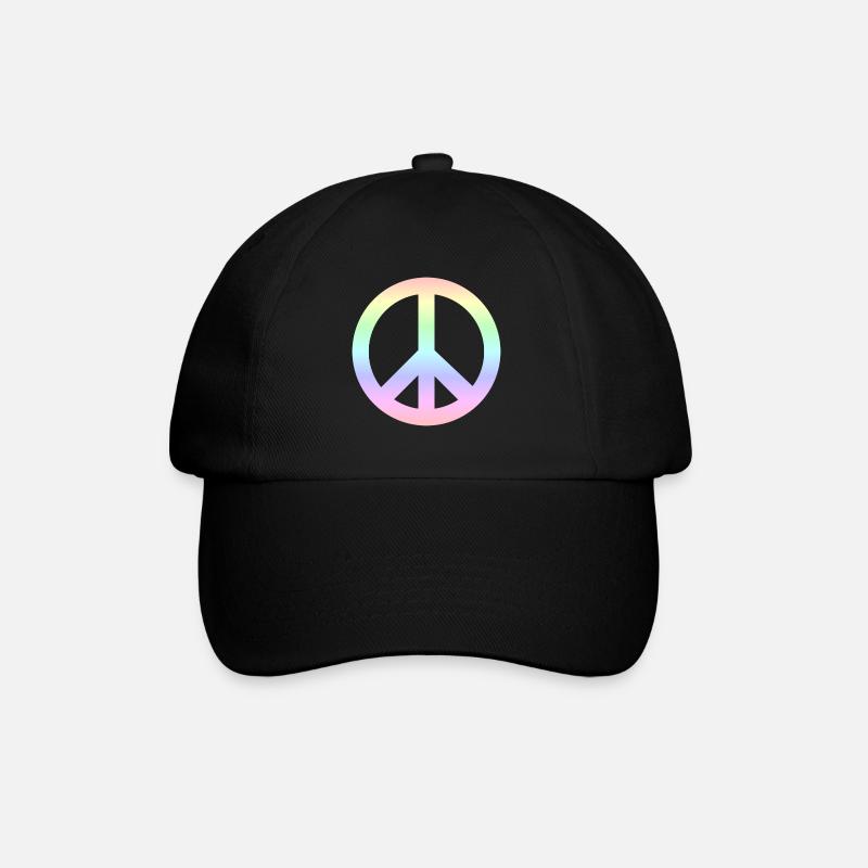 Peace-Zeichen - Baseballkappe - Schwarz/Schwarz