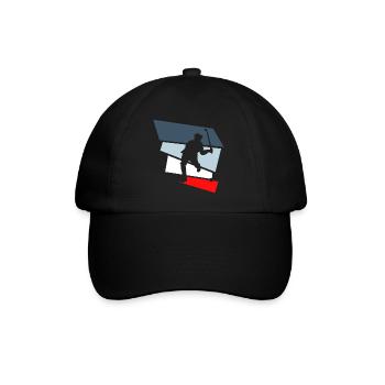 feldhockey geschenk - Baseballkappe - Schwarz/Schwarz - Vorne