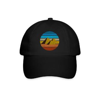 Egypte pyramide rétro idée cadeau vintage Le Caire - Casquette classique - noir/noir - Devant