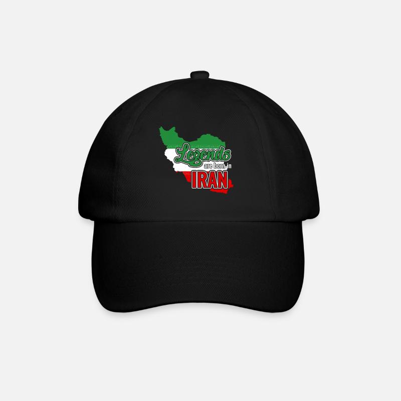 Iran - Baseballkappe - Schwarz/Schwarz