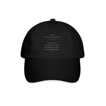mon psy m a dit que je pouvais tuer des gens - Casquette classique - noir/noir - Devant