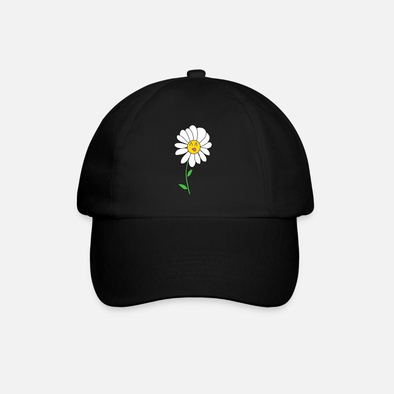 Gänseblümchen - Baseballkappe - Schwarz/Schwarz