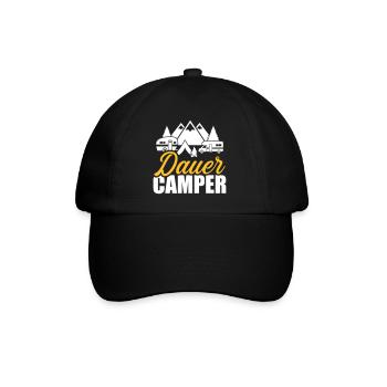 camping - Baseball Cap - black/black - Front