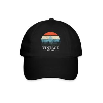 Vintage - Est. 1990 - Rétro - Casquette classique - noir/noir - Devant