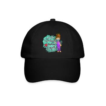 Nurse lover gifts, nurse quote watercolor - Baseball Cap - black/black - Front