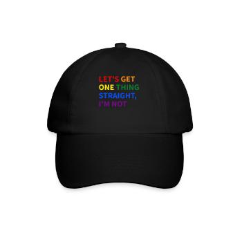 Let's Get One Thing Straight, I'm Not - Rainbow Te - Baseball Cap - black/black - Front