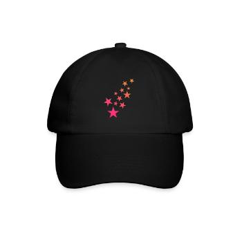 Star asterisk pattern decoration - Baseball Cap - black/black - Front