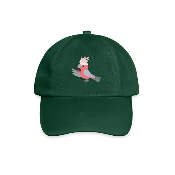 Funny pink cockatoo - Baseball Cap - bottle green - Front