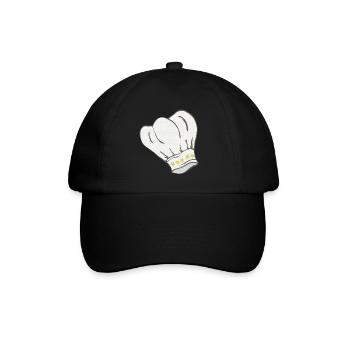 Toque de chef motif étoile, cuisine, cadeau homme - Casquette classique - noir/noir - Devant