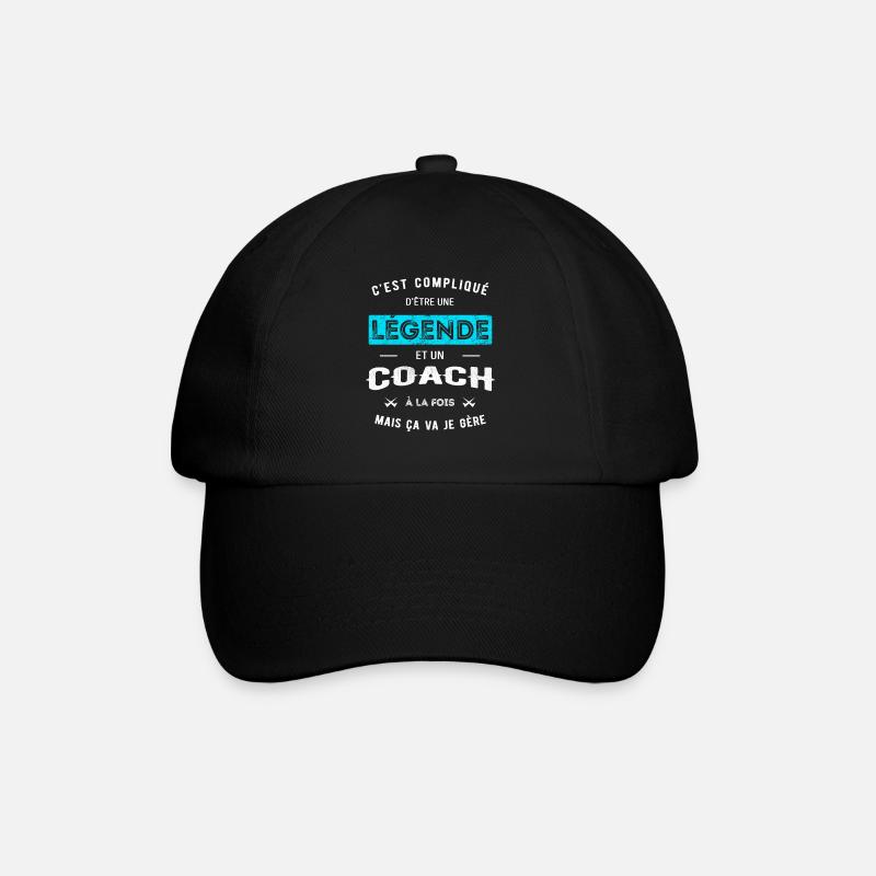 LÉGENDE ET COACH - Casquette classique - noir/noir