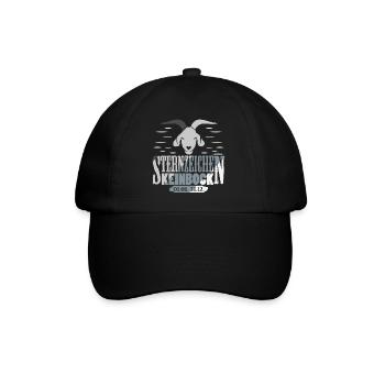 Sternzeichen Keinbock - Baseballkappe - Schwarz/Schwarz - Vorne