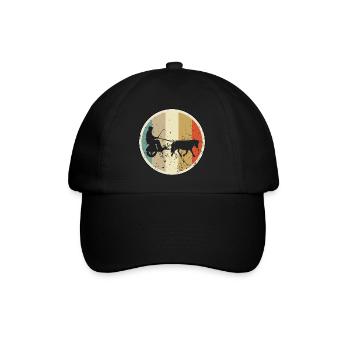 Pferdekutsche Kutsche Kutscher Pferdekarren - Baseballkappe - Schwarz/Schwarz - Vorne