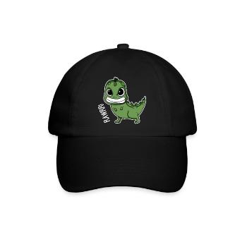 Bébé dinosaure cadeau - Casquette classique - noir/noir - Devant