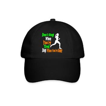 ne vous arrêtez pas quand vous êtes fatigué arrêtez quand vous avez terminé - Casquette classique - noir/noir - Devant
