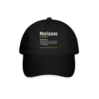 Marianne Name Definition - Baseballkappe - Schwarz/Schwarz - Vorne