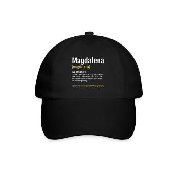 Magdalena Name Definition - Baseballkappe - Schwarz/Schwarz - Vorne