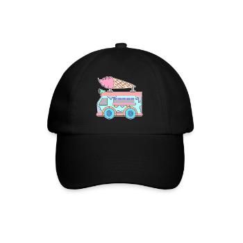 Kids Eiscreme - Baseballkappe - Schwarz/Schwarz - Vorne