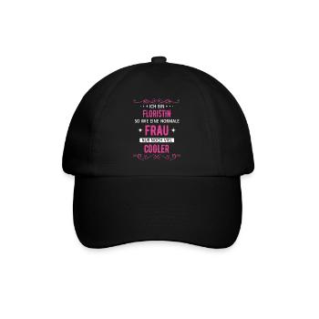 Floristin Floristik Florist Blumen Beruf Spruch - Baseballkappe - Schwarz/Schwarz - Vorne