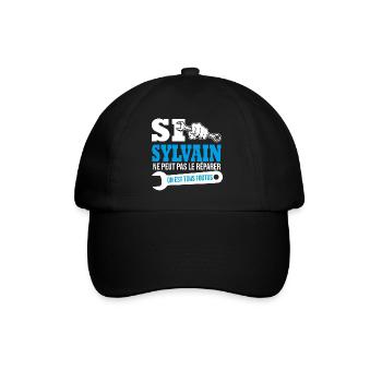 Si Sylvain ne peut pas le réparer on est foutus - Casquette classique - noir/noir - Devant