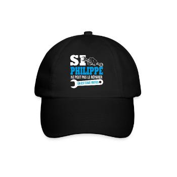 Si Philippe ne peut pas le réparer on est foutus - Casquette classique - noir/noir - Devant