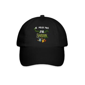 Je peux pas j'ai jardin citation homme femme - Casquette classique - noir/noir - Devant