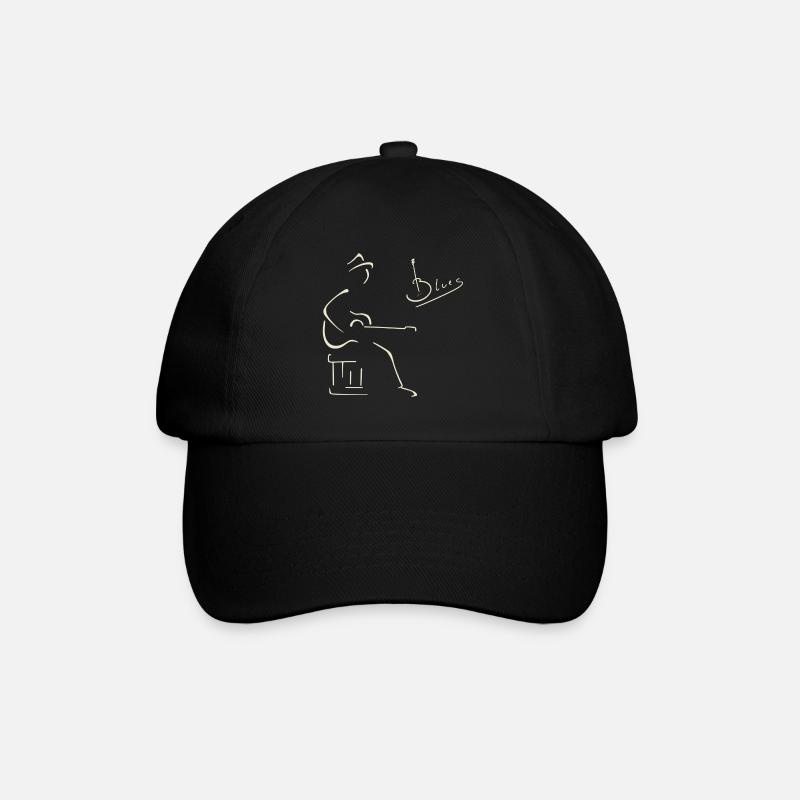Blues-Gitarrist - Baseballkappe - Schwarz/Schwarz
