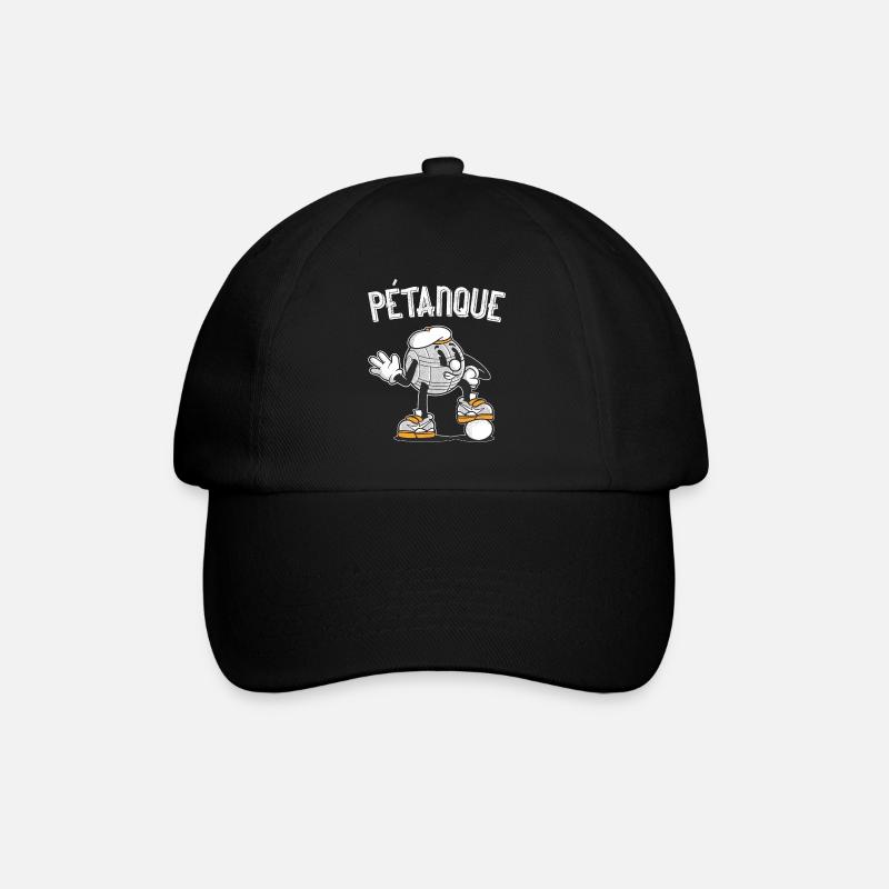 Tenue de pétanque boule pour boule bouler - Casquette classique - noir/noir