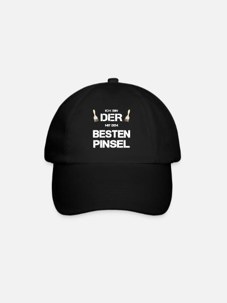 Anstreicher Maler bester Pinsel Geschenk lustig - Baseballkappe - Schwarz/Schwarz