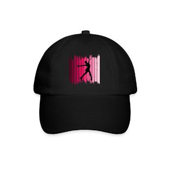 Eiskunstlauf Eiskunstlauf Schlittschuh Tanz Tänzerin Mama - Baseballkappe - Schwarz/Schwarz - Vorne