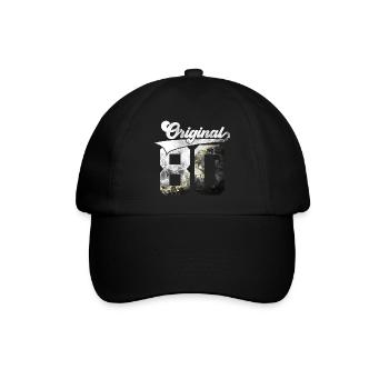 46. GEBURTSTAG 46 JAHRE ORIGINAL 1980 - Baseballkappe - Schwarz/Schwarz - Vorne