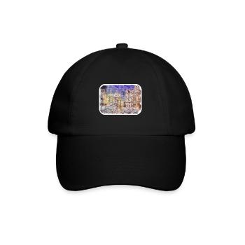 Allemagne Aquarelle Esquisse Dessinée à la main Illustration - Casquette classique - noir/noir - Devant