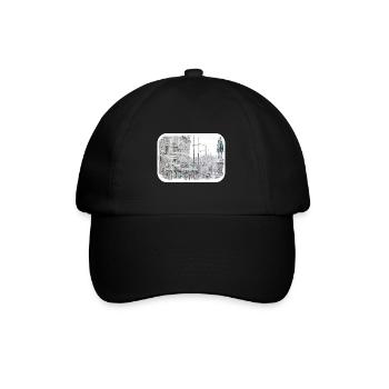 Vienna Austria Watercolor Sketch Painting - Baseball Cap - black/black - Front